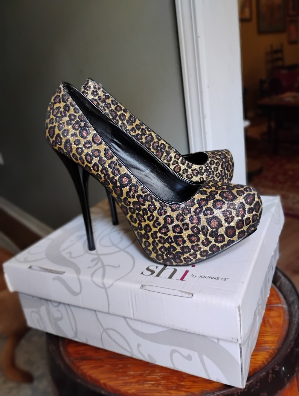 Journeys Leopard Print Platform Stiletto Pumps - Women